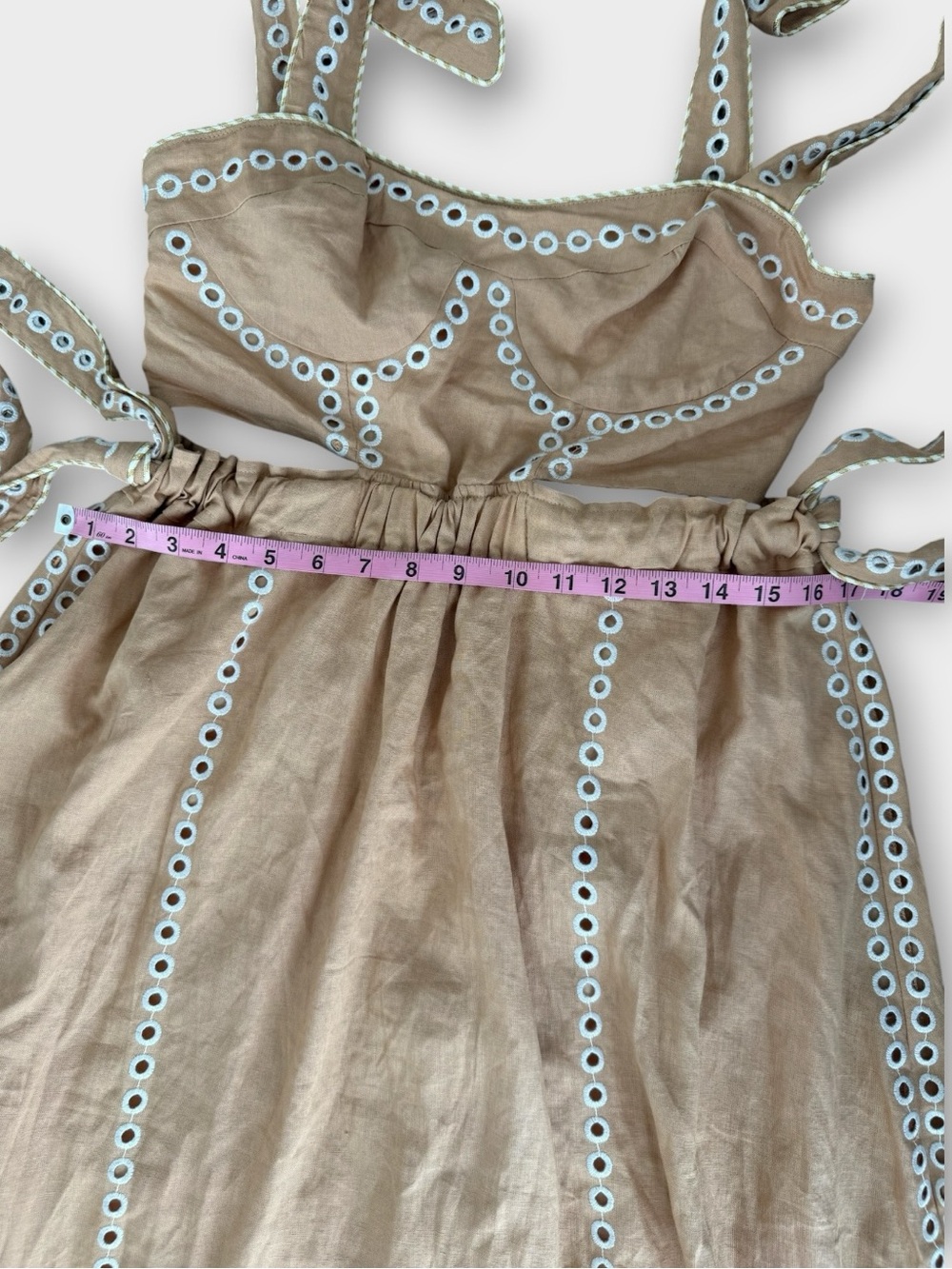 FARM Rio Peach Eyelet-Trim Maxi Dress - Picture 6 of 11
